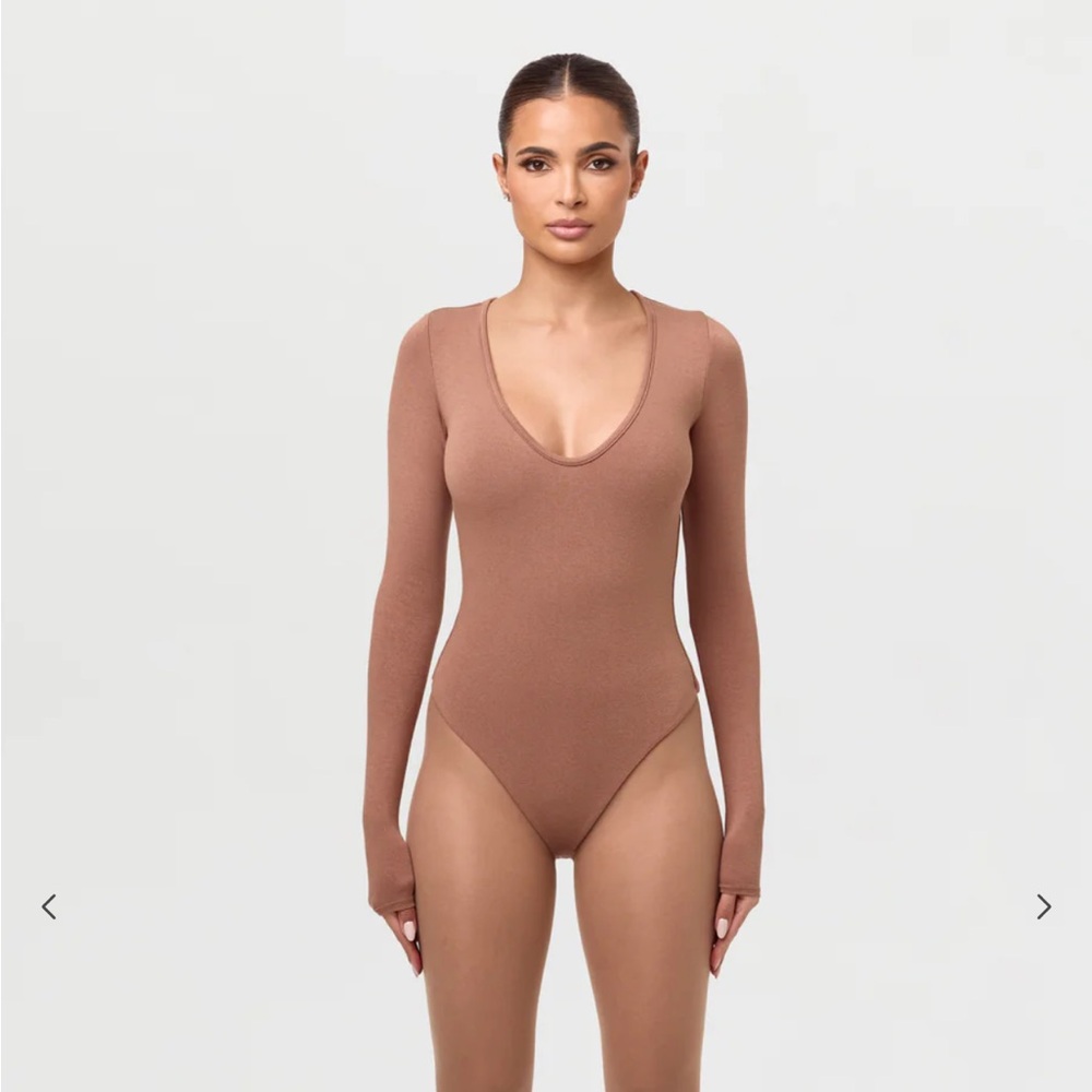 Naked Wardrobe V Neck Bodysuit L